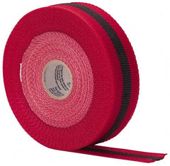 NMC - 150' Long x 2" Wide Roll, Woven Polyethylene, Black & Red Barricade Tape - USA Tool & Supply