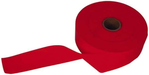 NMC - 300' Long x 2" Wide Roll, Vinyl, Red Barricade Tape - Fluorescent - USA Tool & Supply