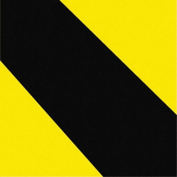 NMC - Black & Yellow Striped Vinyl Tape - 3" Wide x 108' Long x 0.002" Thick, General Traffic - USA Tool & Supply