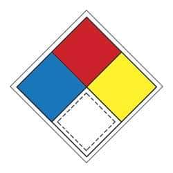 NMC - "Hazardous Materials Systems", 15" Long x 15" Wide, Rigid Plastic Safety Sign - Square, 0.05" Thick, Use for Hazardous Materials - USA Tool & Supply