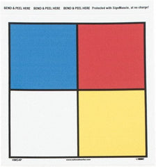 NMC - "Hazardous Materials Systems", 4-1/2" Long x 4-1/2" Wide, Pressure-Sensitive Vinyl Safety Sign - Square, 0.004" Thick, Use for Hazardous Materials - USA Tool & Supply
