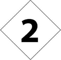 NMC - Hazardous Materials Label - Legend: Number, English, Black & Clear, 5" Long x 5" High, Sign Muscle Finish - USA Tool & Supply