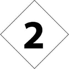 NMC - Hazardous Materials Label - Legend: Number, English, Black & White, 7" Long x 7" High, Sign Muscle Finish - USA Tool & Supply