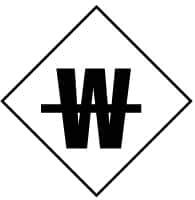 NMC - Hazardous Materials Label - Black & White, 7" Long x 7" High, Sign Muscle Finish - USA Tool & Supply