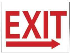NMC - Exit, Pressure Sensitive Vinyl Exit Sign - 14" Wide x 10" High - USA Tool & Supply