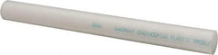 Made in USA - 1' Long, 1-1/8" Diam, Acetal Plastic Rod - Natural (Color) - USA Tool & Supply