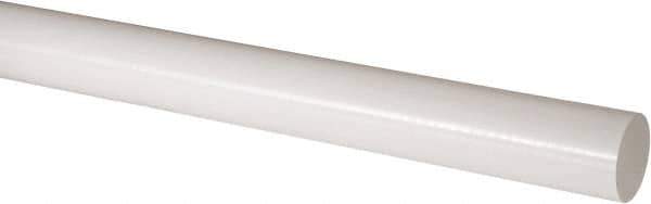 Made in USA - 1' Long, 2" Diam, Acetal Plastic Rod - Natural (Color) - USA Tool & Supply