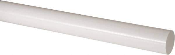 Made in USA - 1' Long, 2-1/4" Diam, Acetal Plastic Rod - Natural (Color) - USA Tool & Supply
