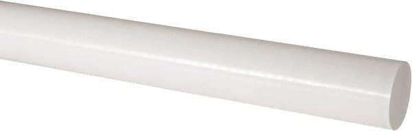 Made in USA - 1' Long, 2-1/2" Diam, Acetal Plastic Rod - Natural (Color) - USA Tool & Supply