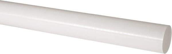 Made in USA - 4' Long, 2-1/2" Diam, Acetal Plastic Rod - Natural (Color) - USA Tool & Supply