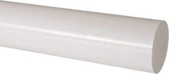 Made in USA - 2' Long, 3" Diam, Acetal Plastic Rod - Natural (Color) - USA Tool & Supply