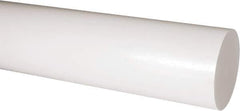 Made in USA - 2' Long, 3-1/2" Diam, Acetal Plastic Rod - Natural (Color) - USA Tool & Supply