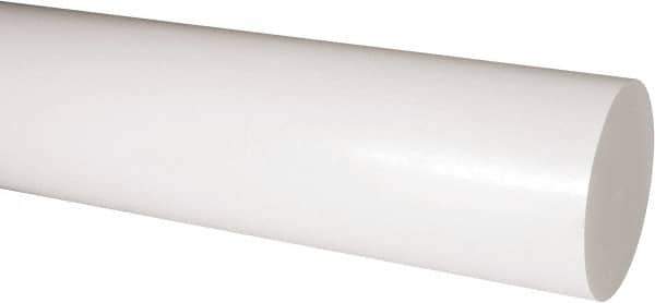 Made in USA - 1' Long, 4" Diam, Acetal Plastic Rod - Natural (Color) - USA Tool & Supply