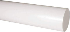 Made in USA - 1' Long, 4" Diam, Acetal Plastic Rod - Natural (Color) - USA Tool & Supply