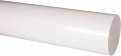 Made in USA - 2' Long, 4" Diam, Acetal Plastic Rod - Natural (Color) - USA Tool & Supply