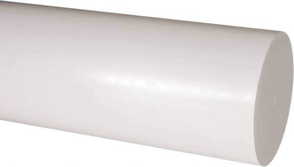 Made in USA - 1' Long, 4-1/2" Diam, Acetal Plastic Rod - Natural (Color) - USA Tool & Supply