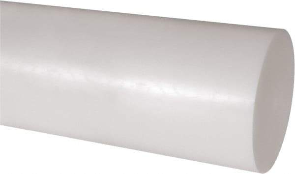 Made in USA - 1' Long, 5-1/2" Diam, Acetal Plastic Rod - Natural (Color) - USA Tool & Supply
