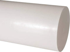 Made in USA - 1' Long, 6" Diam, Acetal Plastic Rod - Natural (Color) - USA Tool & Supply