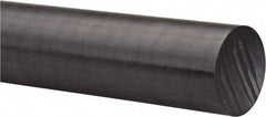Made in USA - 8' Long, 1-1/4" Diam, Acetal Plastic Rod - Black - USA Tool & Supply
