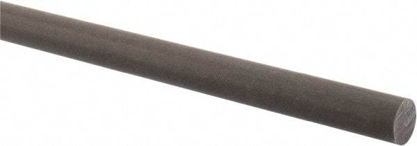 Made in USA - 2' Long, 5/8" Diam, Acetal (PTFE-Filled) Plastic Rod - Brown - USA Tool & Supply