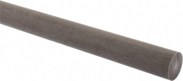 Made in USA - 2' Long, 1" Diam, Acetal (PTFE-Filled) Plastic Rod - Brown - USA Tool & Supply