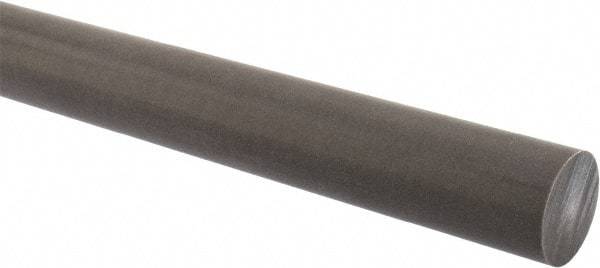Made in USA - 1' Long, 1-1/4" Diam, Acetal (PTFE-Filled) Plastic Rod - Brown - USA Tool & Supply