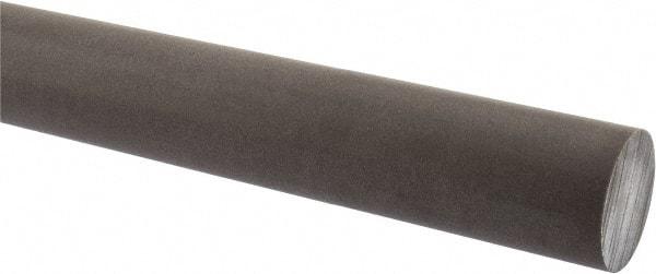 Made in USA - 1' Long, 1-1/2" Diam, Acetal (PTFE-Filled) Plastic Rod - Brown - USA Tool & Supply