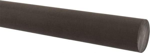 Made in USA - 4' Long, 1-1/2" Diam, Acetal (PTFE-Filled) Plastic Rod - Brown - USA Tool & Supply