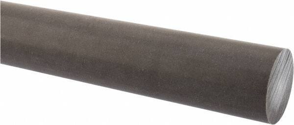 Made in USA - 1' Long, 1-3/4" Diam, Acetal (PTFE-Filled) Plastic Rod - Brown - USA Tool & Supply