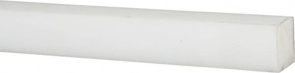 Made in USA - 2' x 3/8" x 3/8" Natural (Color) Acetal Square Bar - USA Tool & Supply