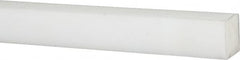 Made in USA - 2' x 3/8" x 3/8" Natural (Color) Acetal Square Bar - USA Tool & Supply