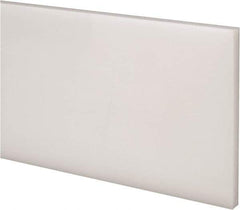 Made in USA - 4 Ft. Long x 3 Inch Wide x 1/8 Inch High, Acetal, Rectangular Plastic Bar - Natural - USA Tool & Supply