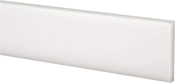 Made in USA - 4 Ft. Long x 1-1/2 Inch Wide x 1/4 Inch High, Acetal, Rectangular Plastic Bar - Natural - USA Tool & Supply