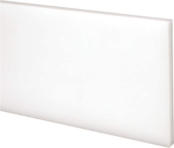 Made in USA - 2 Ft. Long x 3 Inch Wide x 1/4 Inch High, Acetal, Rectangular Plastic Bar - Natural - USA Tool & Supply