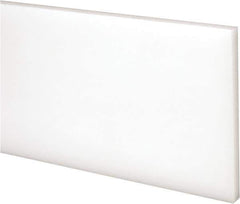 Made in USA - 2 Ft. Long x 3 Inch Wide x 1/4 Inch High, Acetal, Rectangular Plastic Bar - Natural - USA Tool & Supply