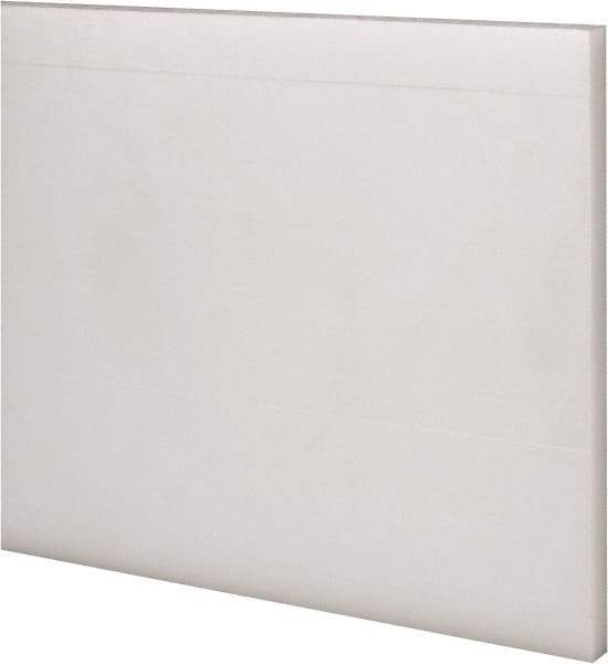 Made in USA - 2 Ft. Long x 4 Inch Wide x 1/4 Inch High, Acetal, Rectangular Plastic Bar - Natural - USA Tool & Supply