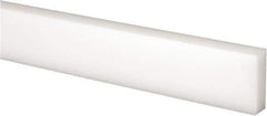 Made in USA - 2 Ft. Long x 1 Inch Wide x 3/8 Inch High, Acetal, Rectangular Plastic Bar - Natural - USA Tool & Supply
