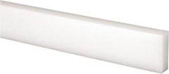 Made in USA - 4 Ft. Long x 1 Inch Wide x 3/8 Inch High, Acetal, Rectangular Plastic Bar - Natural - USA Tool & Supply