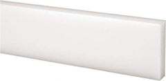 Made in USA - 4 Ft. Long x 1-1/2 Inch Wide x 3/8 Inch High, Acetal, Rectangular Plastic Bar - Natural - USA Tool & Supply