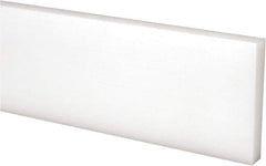 Made in USA - 4 Ft. Long x 2 Inch Wide x 3/8 Inch High, Acetal, Rectangular Plastic Bar - Natural - USA Tool & Supply
