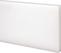 Made in USA - 4 Ft. Long x 3 Inch Wide x 3/8 Inch High, Acetal, Rectangular Plastic Bar - Natural - USA Tool & Supply