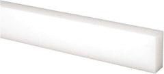 Made in USA - 4 Ft. Long x 1 Inch Wide x 1/2 Inch High, Acetal, Rectangular Plastic Bar - Natural - USA Tool & Supply