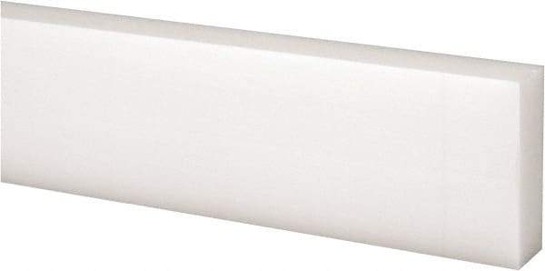 Made in USA - 2 Ft. Long x 1-1/2 Inch Wide x 1/2 Inch High, Acetal, Rectangular Plastic Bar - Natural - USA Tool & Supply