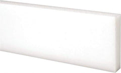 Made in USA - 1 Ft. Long x 2 Inch Wide x 1/2 Inch High, Acetal, Rectangular Plastic Bar - Natural - USA Tool & Supply