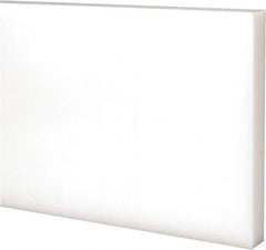 Made in USA - 4 Ft. Long x 4 Inch Wide x 1/2 Inch High, Acetal, Rectangular Plastic Bar - Natural - USA Tool & Supply