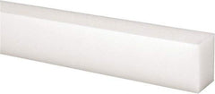 Made in USA - 2 Ft. Long x 1 Inch Wide x 3/4 Inch High, Acetal, Rectangular Plastic Bar - Natural - USA Tool & Supply