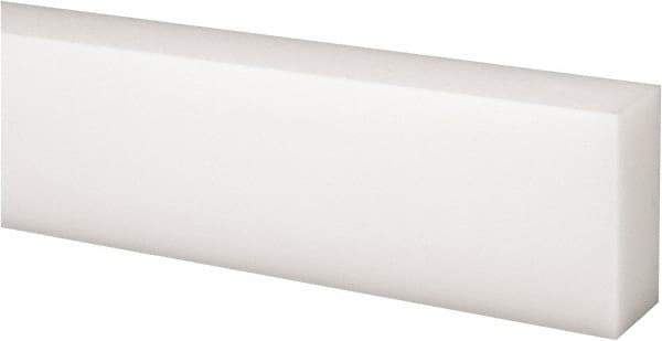 Made in USA - 2 Ft. Long x 1-1/2 Inch Wide x 3/4 Inch High, Acetal, Rectangular Plastic Bar - Natural - USA Tool & Supply