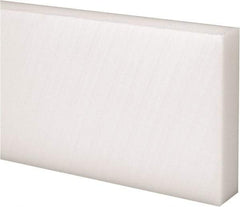 Made in USA - 2 Ft. Long x 3 Inch Wide x 3/4 Inch High, Acetal, Rectangular Plastic Bar - Natural - USA Tool & Supply