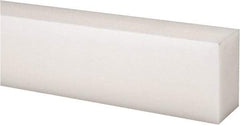 Made in USA - 2 Ft. Long x 1-1/2 Inch Wide x 1 Inch High, Acetal, Rectangular Plastic Bar - Natural - USA Tool & Supply