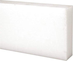 Made in USA - 2 Ft. Long x 3 Inch Wide x 1 Inch High, Acetal, Rectangular Plastic Bar - Natural - USA Tool & Supply